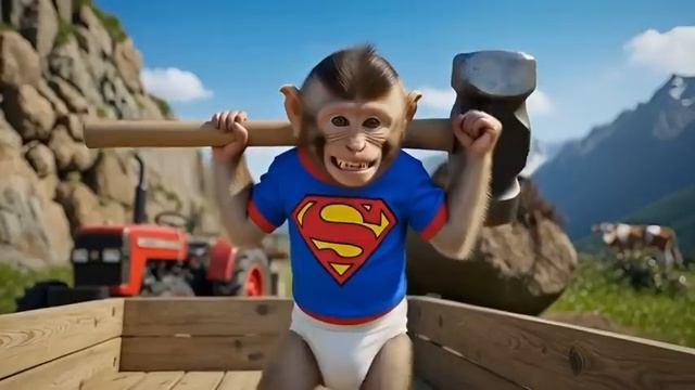 Мультик про то как обезьянка оберегает сад