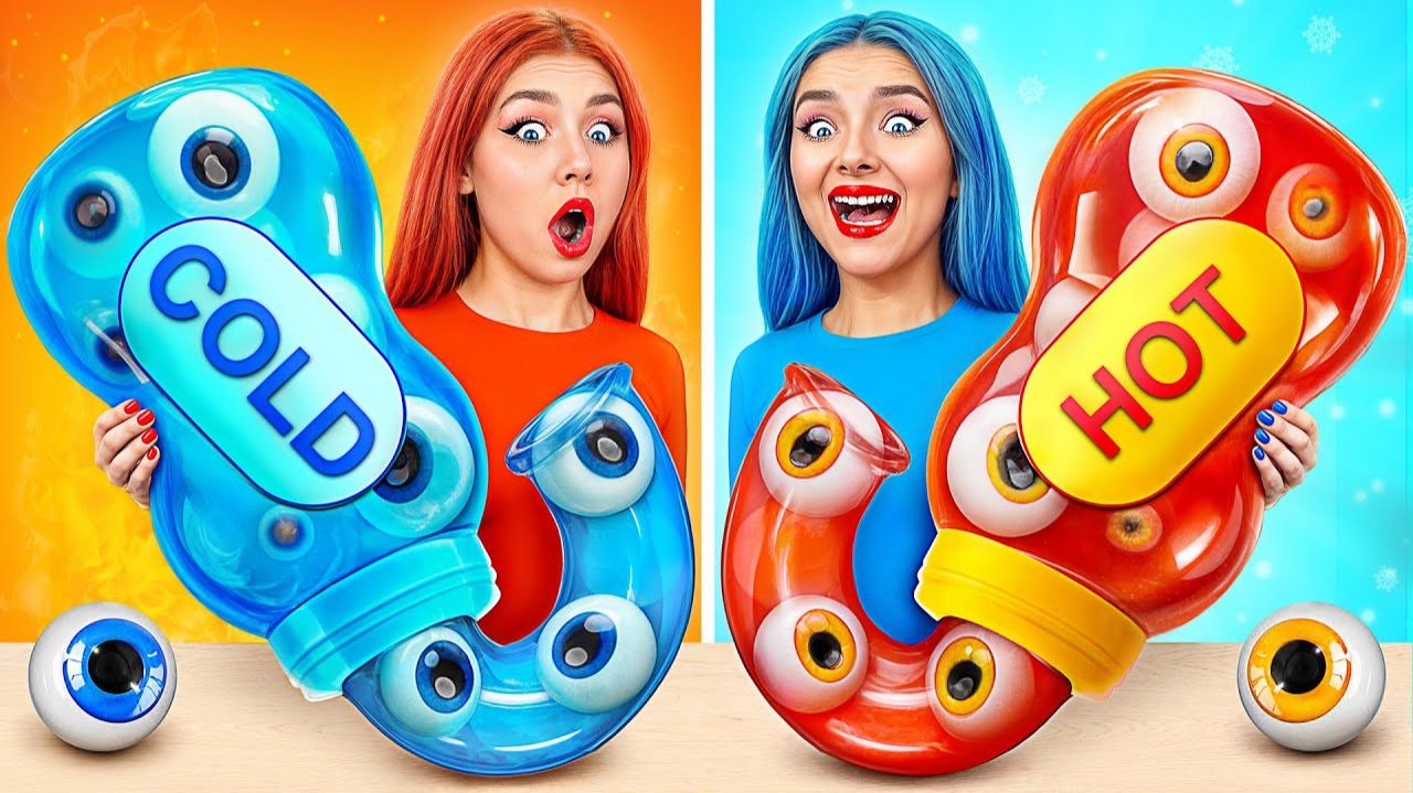 Холодная или Горячая Парочка Челлендж  Смешные Моменты от Jelly DO Challenge