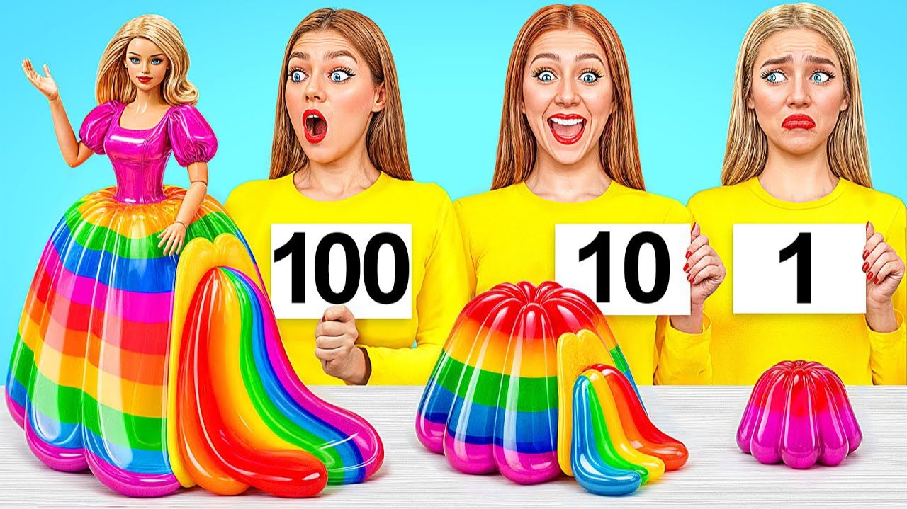 100 Слоев Еды Челлендж  Вкусные Кухонные Рецепты от Jelly DO Challenge