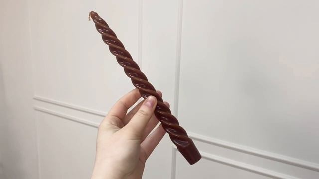 Свечи витые, коричневые, 25 см, 4 шт., 008443-свеча