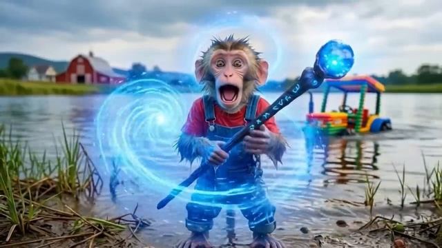 😱 Летающая волшебная обезьянка УНИЧТОЖАЕТ трактор-экскаватор