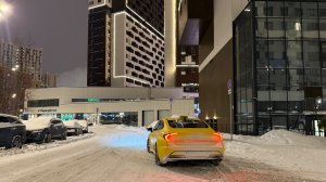 ОПЯТЬ СНЕГ В МОСКВЕ! / Яндекс такси Москва комфорт + смена в ночь 26-27.04.2026
