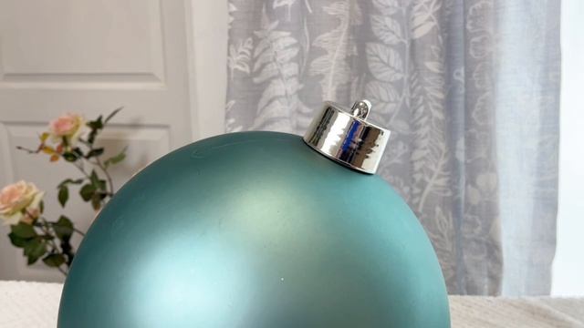 Пластиковый шар матовый, голубой, 250 мм, 1131382