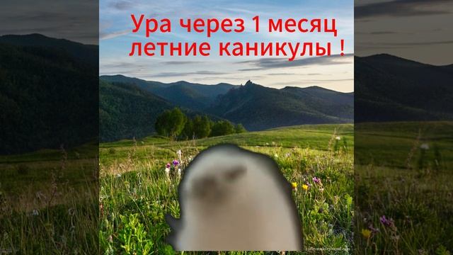 Ура через 1 месяц летние каникулы!