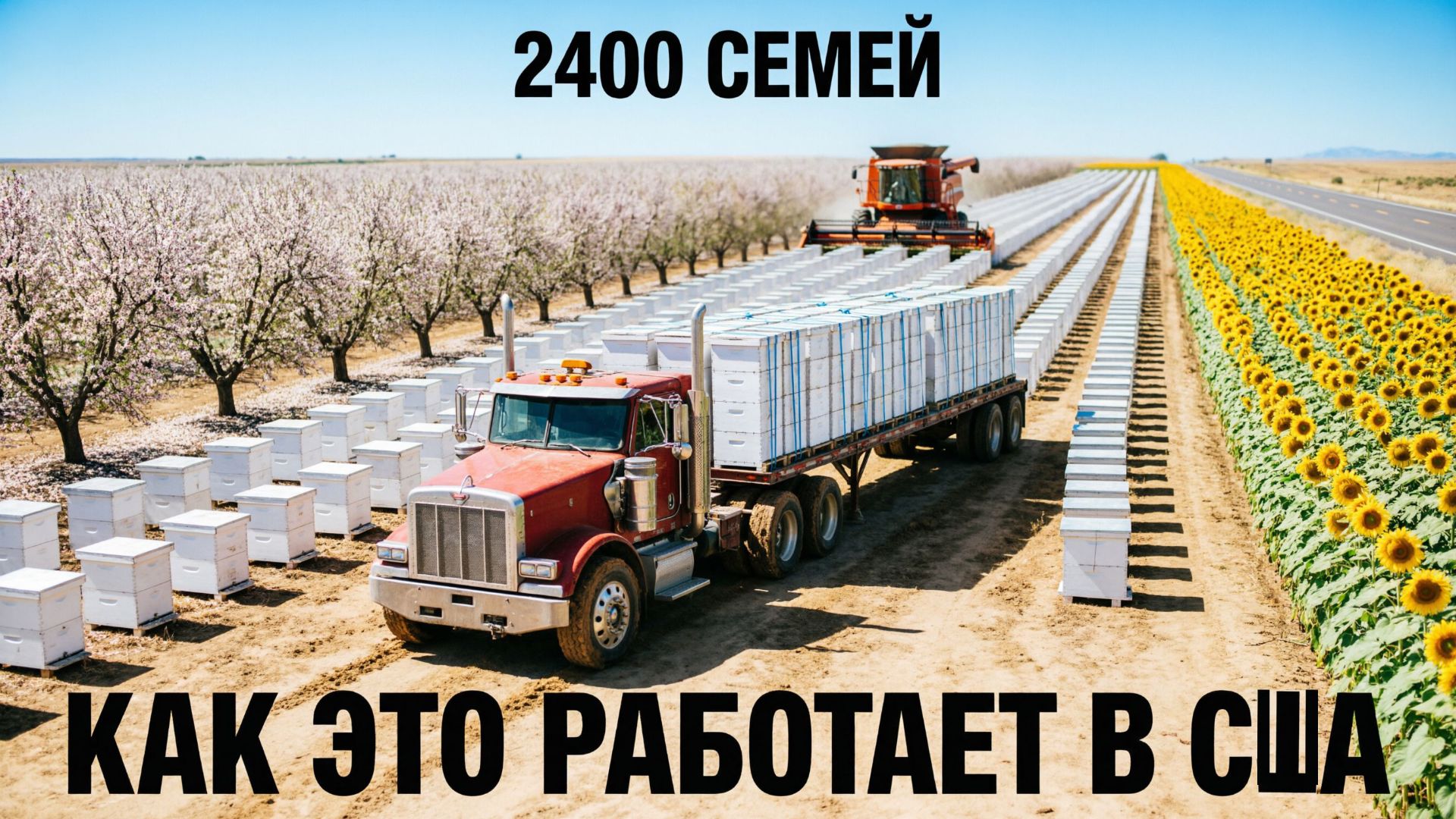 Пасека на 2400 семей: как это работает в США. Организация опыления | Прокопенко 🐝🇺🇸