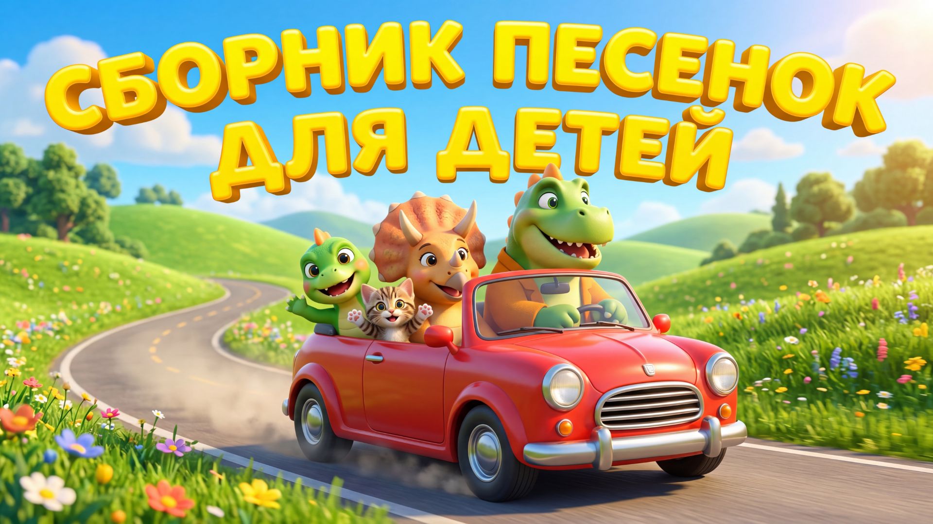 Песни и Мультики для детей  СБОРНИК 40 МИНУТ  Динозаврик Тоша