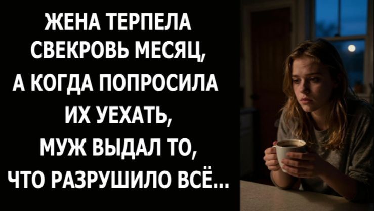 Жена терпела свекровь месяц. А когда попросила их уехать , муж выдал то, что разрушило всё...