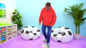 Здоровая Еда против Вредной! Челлендж с Оливером и Пап