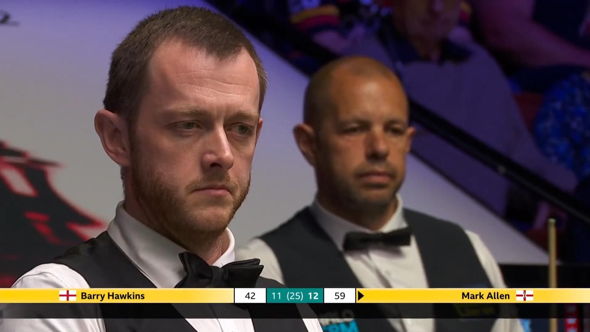 Снукер. 1/4 финала. Марк Аллен против Барри Хокинса/Halo World Championship 2026