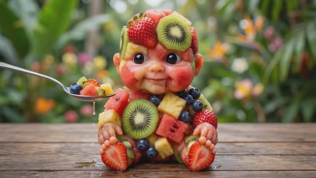 Мукбанг | Милые-фруктовые младенцы едят настоящие фрукты 🍓 Удивительно приятно ASMR-видео