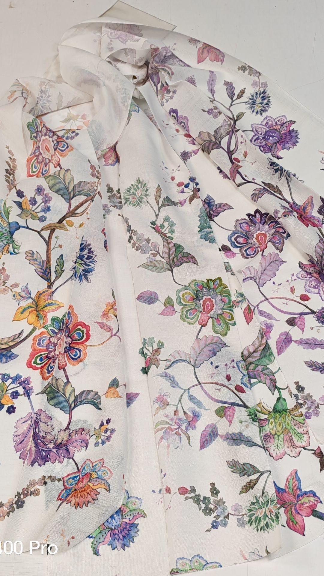 Тюль под лен с цветочным принтом El Desing арт. 24715