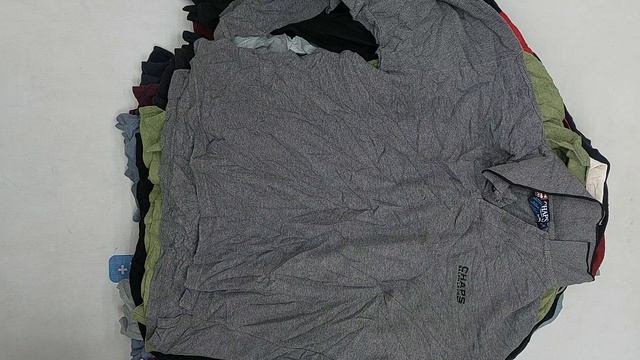 42650 Футболки поло муж дл. рукав (Тонковки), 8пак, 32C, секонд (extra/1 кат) оптом