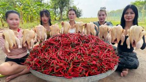 Потрясающий рецепт курицы с чили, обжаренной во фритюре, и острым соусом.