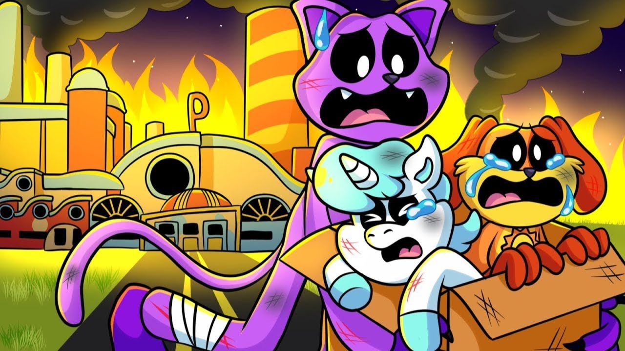 КОТ ДРЕМОТ - В ОБЪЯТИЯХ ПЛАМЕНИ!   Poppy Playtime 3 - Анимации на русском