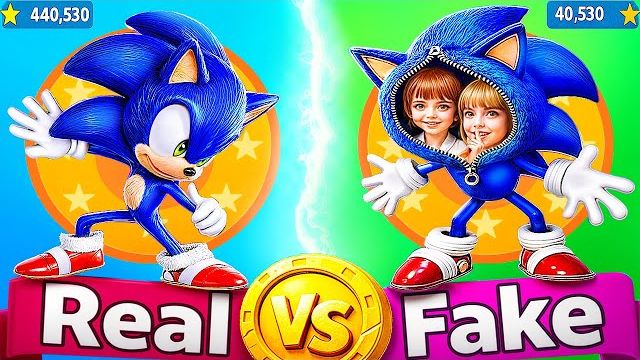 Фейк или настоящий Кто круче — Соник против Соника!