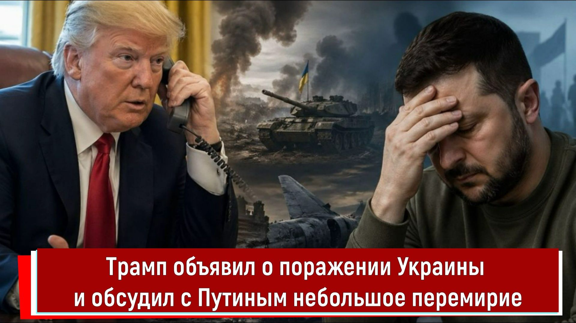 Трамп объявил о поражении Украины и обсудил с Путиным небольшое перемирие