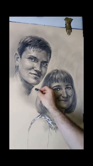 Семейный портрет карандашом
