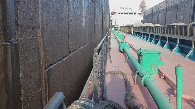 Заход в шлюз.Шлюзование.