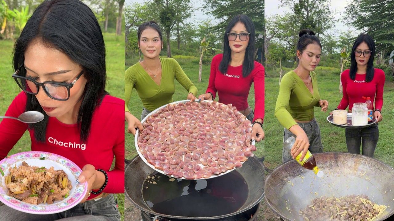 Потрясающий рецепт жареных куриных желудков.