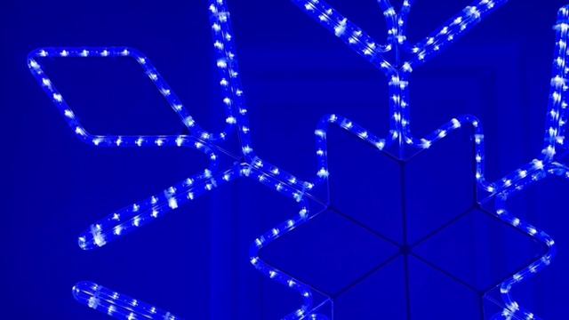 Светодиодная СНЕЖИНКА КЛАССИЧЕСКАЯ, 80 см, дюралайт, синие LED-огни, уличная, LC-13092