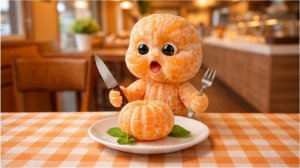 Милые фрукты малыши кушают! Невероятно приятная ИИ-АНИМАЦИЯ как в мультики