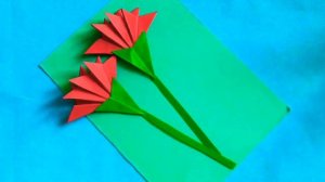День Победы! Гвоздика из бумаги на 9 мая! Цветы из Бумаги Своими руками!