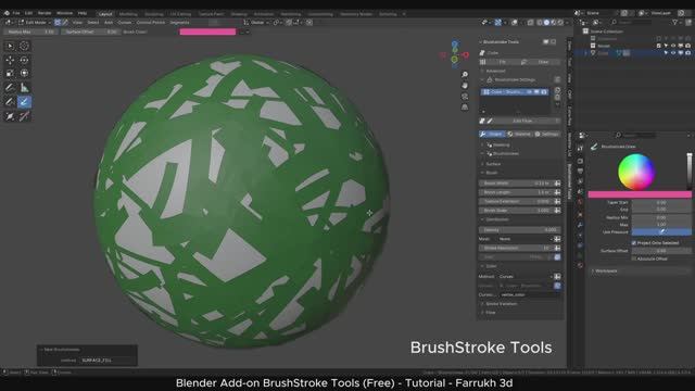 Stylized Brush Stroke Addon (free) - Blender - Farrukh 3D