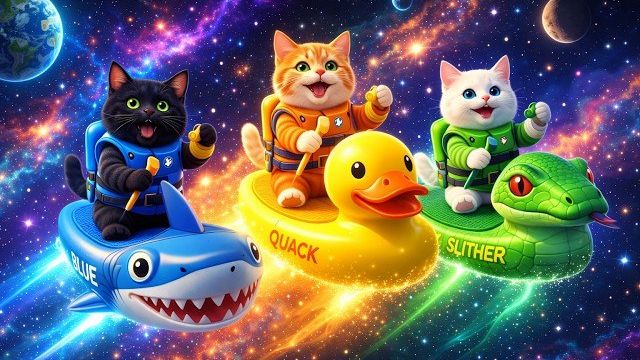Рыжий, белый и чёрный котята ЛЕТЯТ В КОСМОС! 🖤🤍 | Детский мультфильм  | Луна, Марс и пришельцы