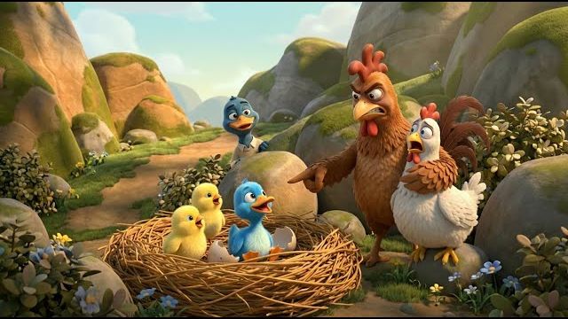 Смешной мультфильма Гадкий утенок