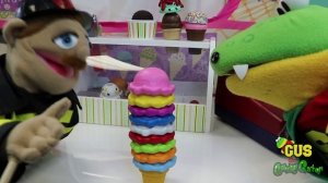 Giant Ice Cream Cones Pretend Play Food Shop for Kids! Funny Kids Video and Family Fun