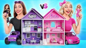 Строим Удивительный Кукольный Домик # Барби vs Братц Челлендж от Jelly DO Challenge
