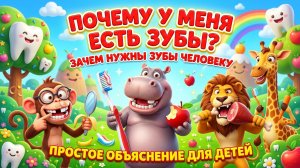 Почему у меня есть зубы 🦷 Зачем нужны зубы человеку | Простое объяснение для детей