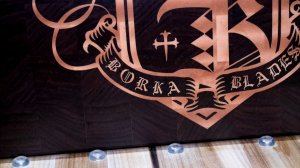 Разделочная доска Borka Blades.  Инкрустация на станке с ЧПУ