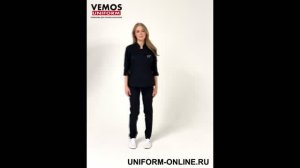 Женский поварской китель арт. LADY LINE BLACK PEARL