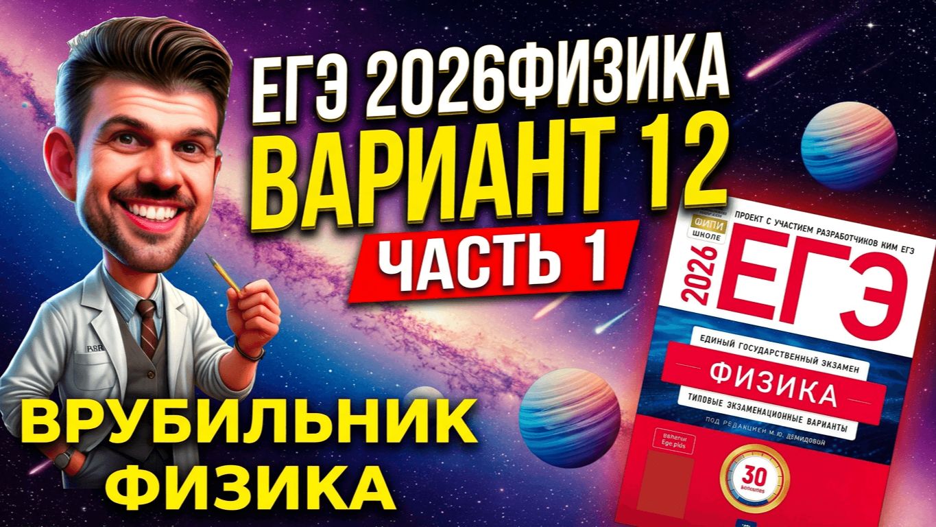 ЕГЭ 2026 Физика Вариант 12 Демидова Часть 1
