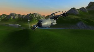 Посадка Airbus A400 в Turboproop Flight Simulator
