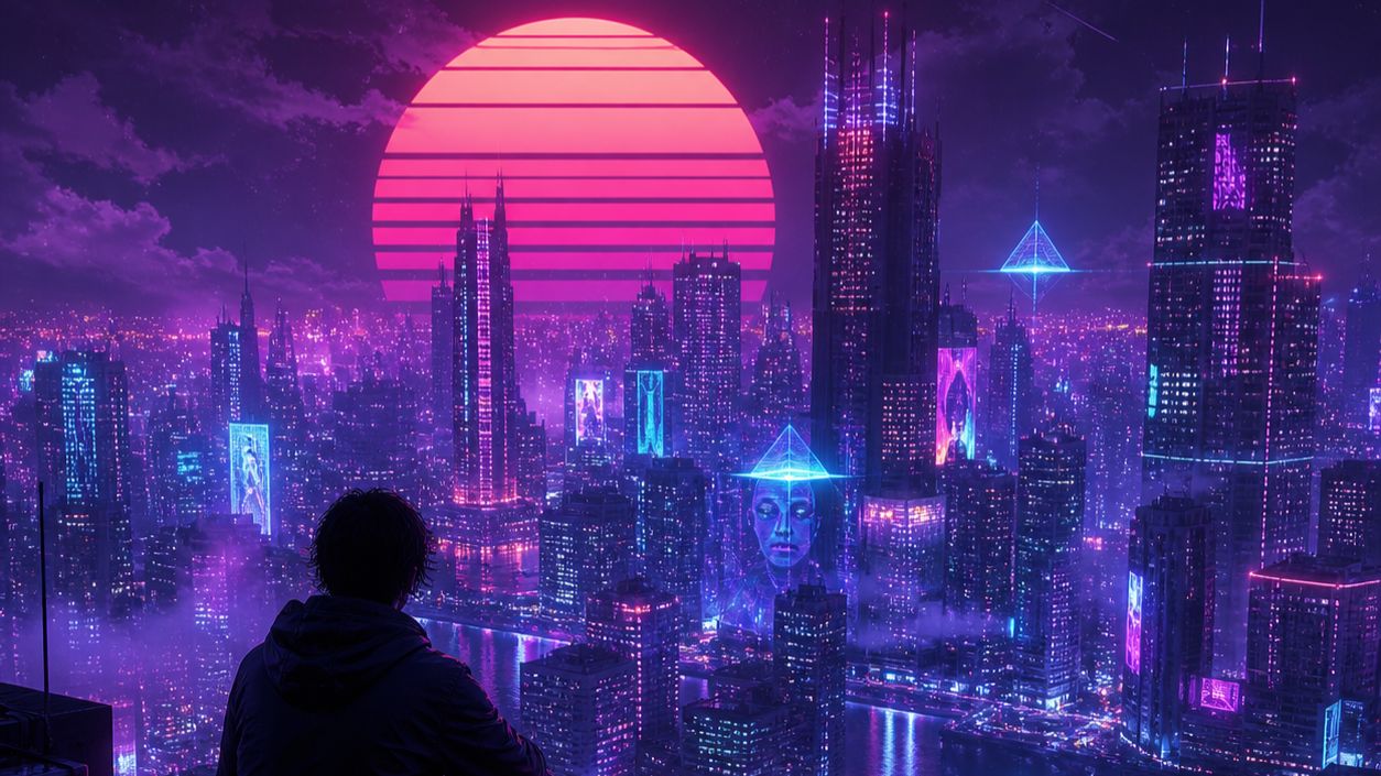 Спокойный Synthwave, киберпанк, sci-fi