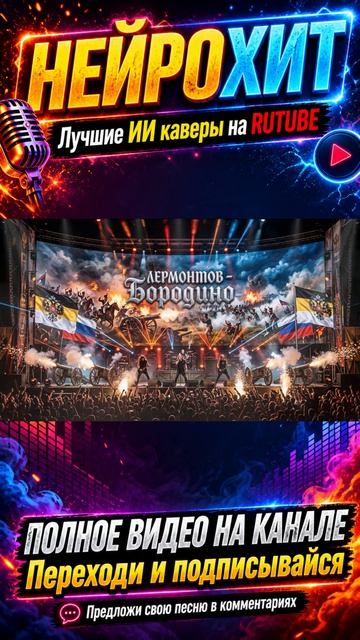 ЛЕРМОНТОВ - Бородино (ИИ кавер, песни, рок, песни 2026, хиты 2026, новые, музыка, клипы)