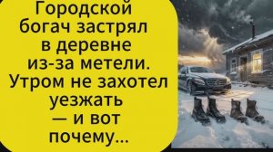 Городской богач застрял в деревне из-за метели. Утром не захотел уезжать — и вот почему...