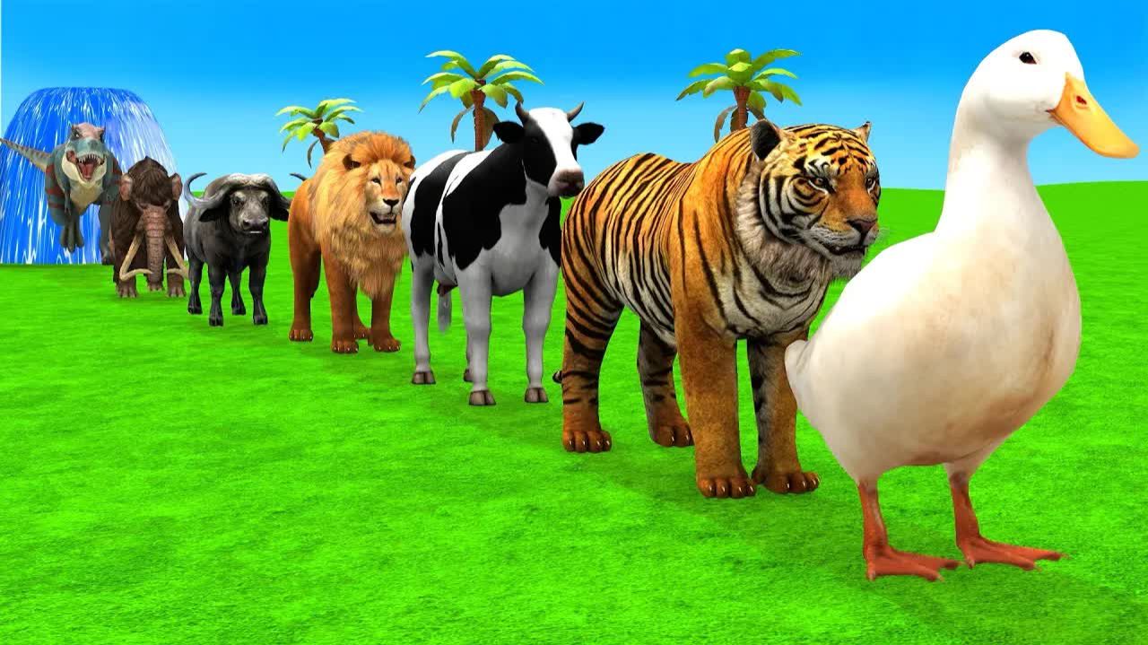 Длинная горка: Забавная 3D игра со слоном, тигром и другими животными