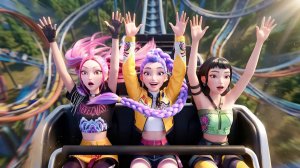 Американские горки в парке развлечений 🎢✨[KPop Demon Hunters]