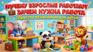 Почему взрослые работают 💼 Зачем нужна работа | Простое объяснение для детей
