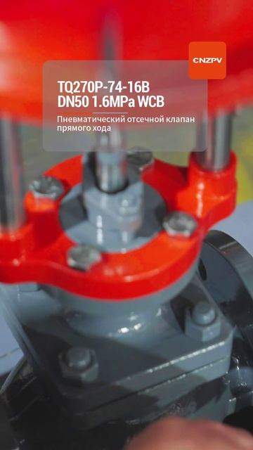 TQ270P-74-16B DN50 1.6MPa WCB Пневматический отсечной клапан с прямолинейным ходом-CNZPV