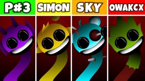 INCREDIBOX SPRUNKI: ФАЗА 3 НО ВСЕ — SIMON 👨🎤 VS SKY 🌌 VS OWAKCX 🌀!