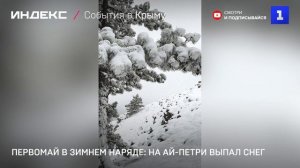 Первомай в зимнем наряде: на Ай‑Петри выпал снег