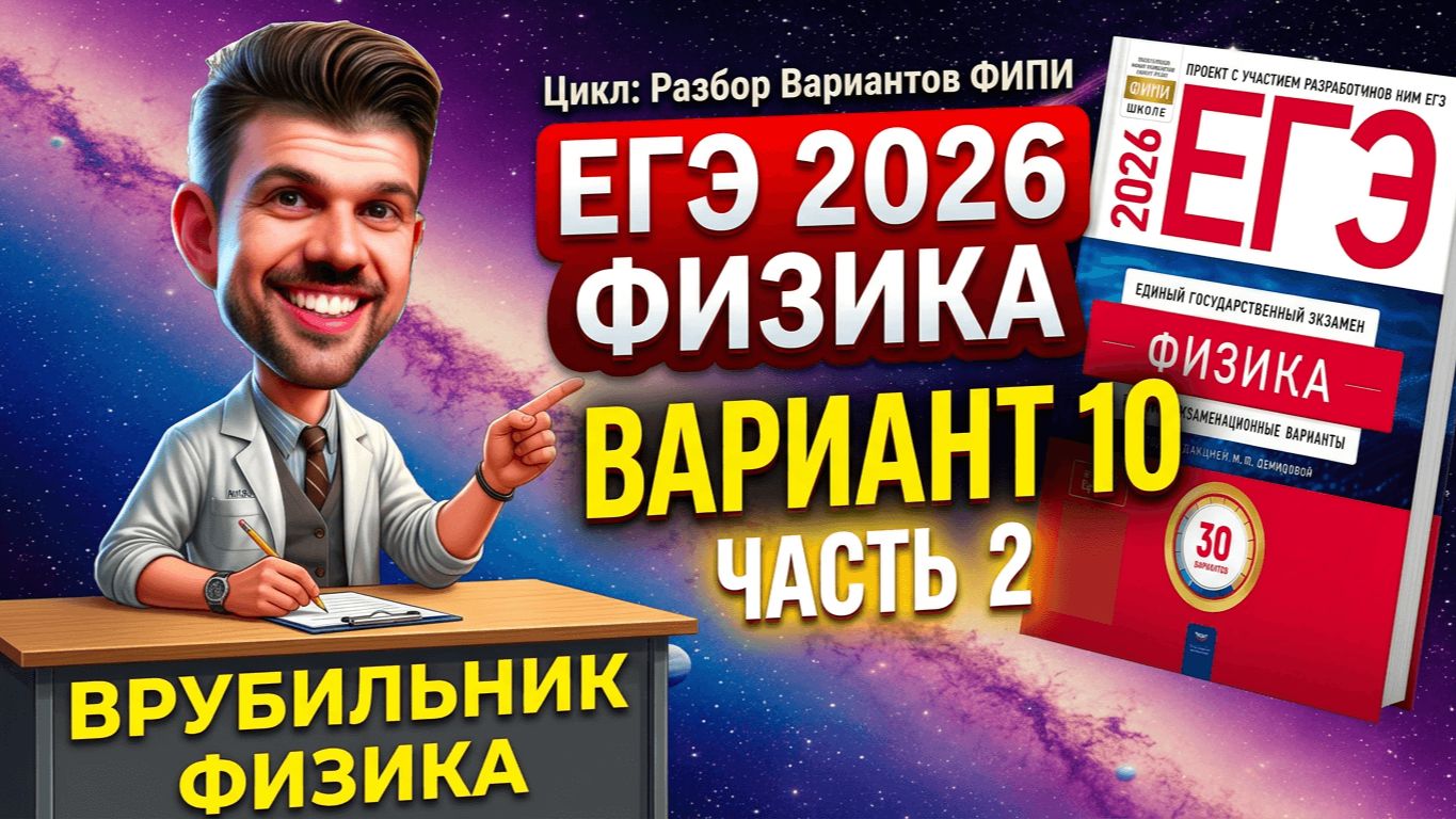 ЕГЭ 2026 Физика Вариант 10 Демидова Часть 2