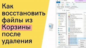 Как восстановить удаленные файлы из корзины после очистки?