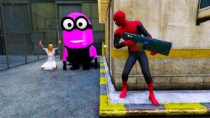 GTA 5 Человек-паук против Синего Миньона. #21