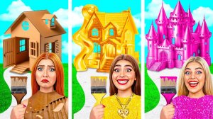 Домики Одного Цвета Бедная vs Богатая vs Ультра Богатая # Смешные Cитуации от Jelly DO Challenge