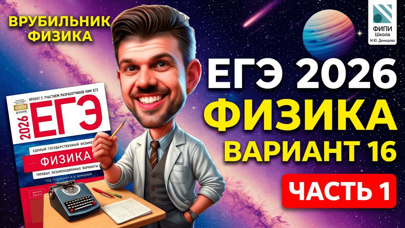 ЕГЭ 2026 Физика Вариант 16 Демидова Часть 1